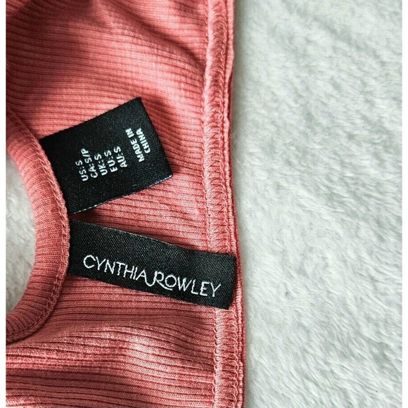 CYNTHIA ROWLEY vtg travel yoga pilates workout free people stretch-crop top s - Picture 5 of 5